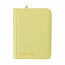 4-Pocket Zip Binder Pastel Yellow