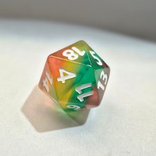 55mm MASSIVE D20 - Glitter Rainbow