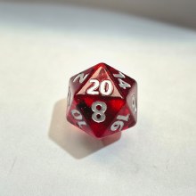 55mm MASSIVE D20 - Glitter Red