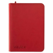 9-Pocket Zip Binder Fire Red