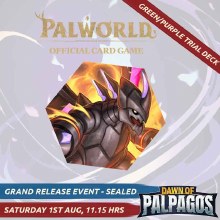 Palworld Grand Release Green and Purple Starter Deck Ticket