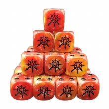 Chaos Molten Red D6 Dice Set - 10 Pack