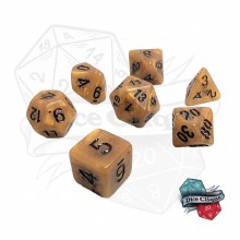 Ancient Gold-Grey Poly Dice Set