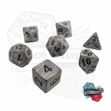 Ancient Silver Poly Dice Set
