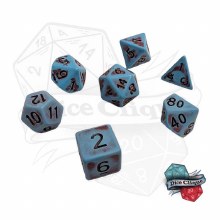 Ancient Blue-Red Poly Dice Set