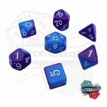 Blue-Purple Layered Poly Dice Set