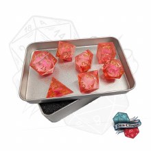Scarlet Shimmer Poly Dice Set
