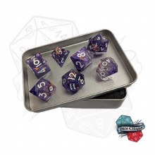 Deep Purple Clouds Poly Dice Set
