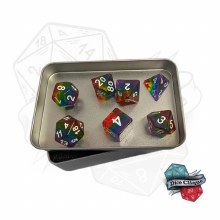Divine Rainbow Poly Dice Set