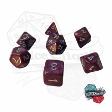 Purple Glitter Poly Dice Set Purple Glitter Poly Dice Set