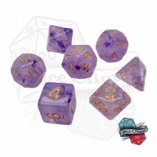 Purple Nebula Poly Dice Set