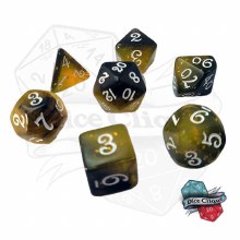 Black-Yellow Layer Poly Dice Set