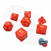 Marbled Pink Poly Dice Set