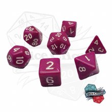 Marbled Purple Poly Dice Set