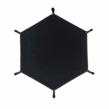 Black Hexagonal Folding Dice Tray