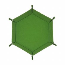 Green Hexagonal Folding Dice Tray