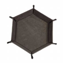 Wolf Grey Hexagonal Folding Dice Tray