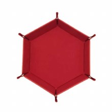 Red Hexagonal Folding Dice Tray