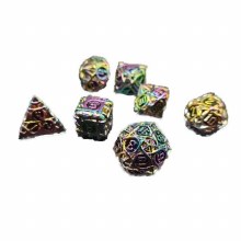 Colour Changing Metallic Poly Dice Set