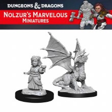 Silver Dragon Wyrmling & Female Halfling (2ct)