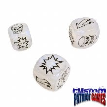 Pearl White with Blue Shimmer & Black Ink Blood Bowl Block Dice