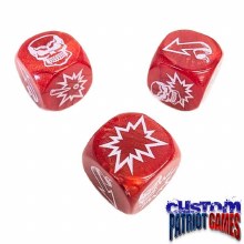 Red & White Blood Bowl Block Dice