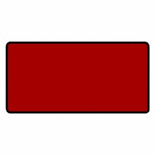Red 24" x 14" Classic Size Black Stitched Playmat