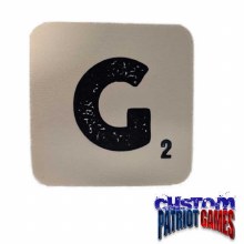 Scrabble Initial 4" Square Coaster - G