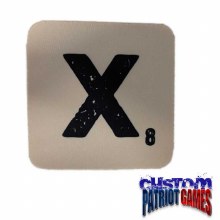Scrabble Initial 4" Square Coaster - X