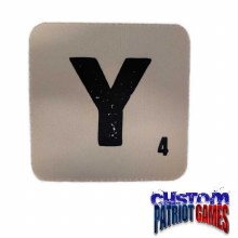 Scrabble Initial 4" Square Coaster - Y