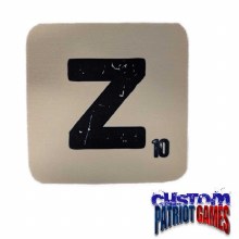 Scrabble Initial 4" Square Coaster - Z