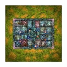 Dread Moon Rising Dungeon 3ft x 3ft Playmat with 2.5cm Tiles