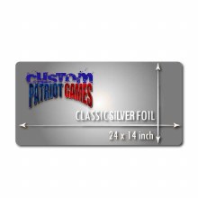 Custom 24" x 14" Classic Silver Foil Playmat