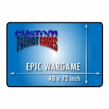 Custom 6ft x 4ft Epic Wargame Black Stitched Playmat