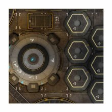 Launch Bay 2ft x 2ft Alternative Playmat with Stitched Edging