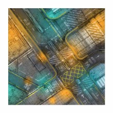 Neo Tokyo Streets 4ft x 4ft Playmat