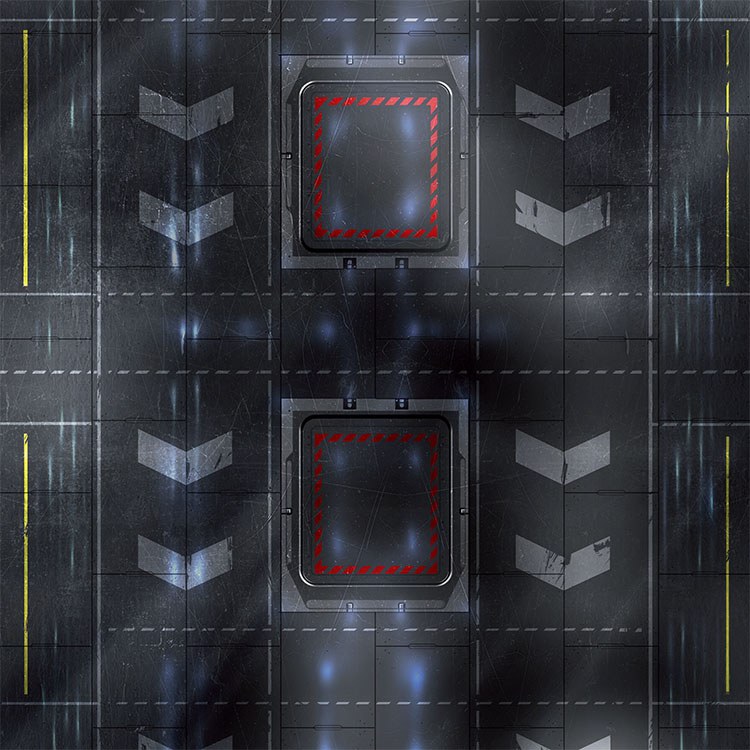 Black Hangar 4ft x 4ft Playmat