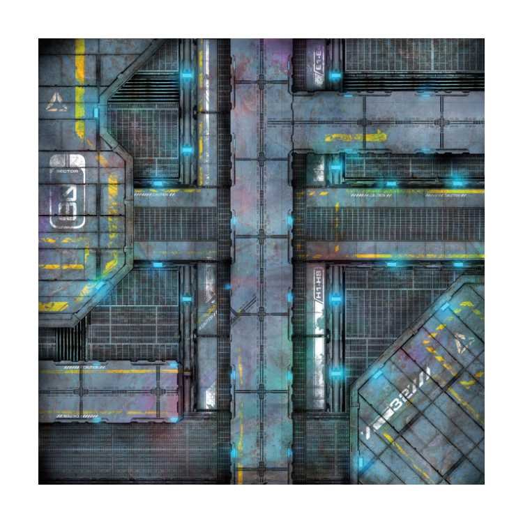 Cyberpunk Hanger 4ft x 4ft Playmat