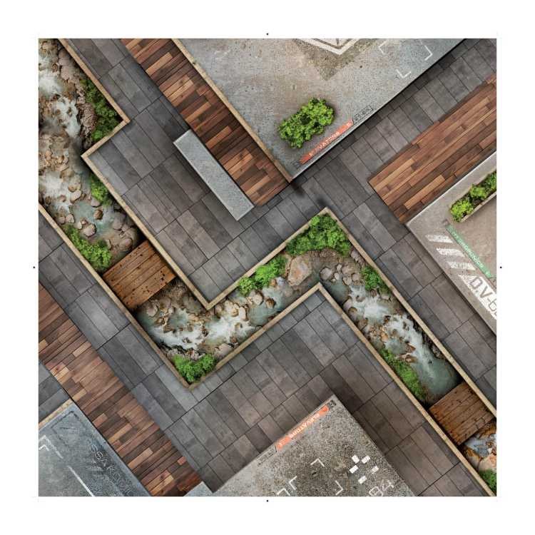 Concrete Plaza 2ft x 2ft Playmat