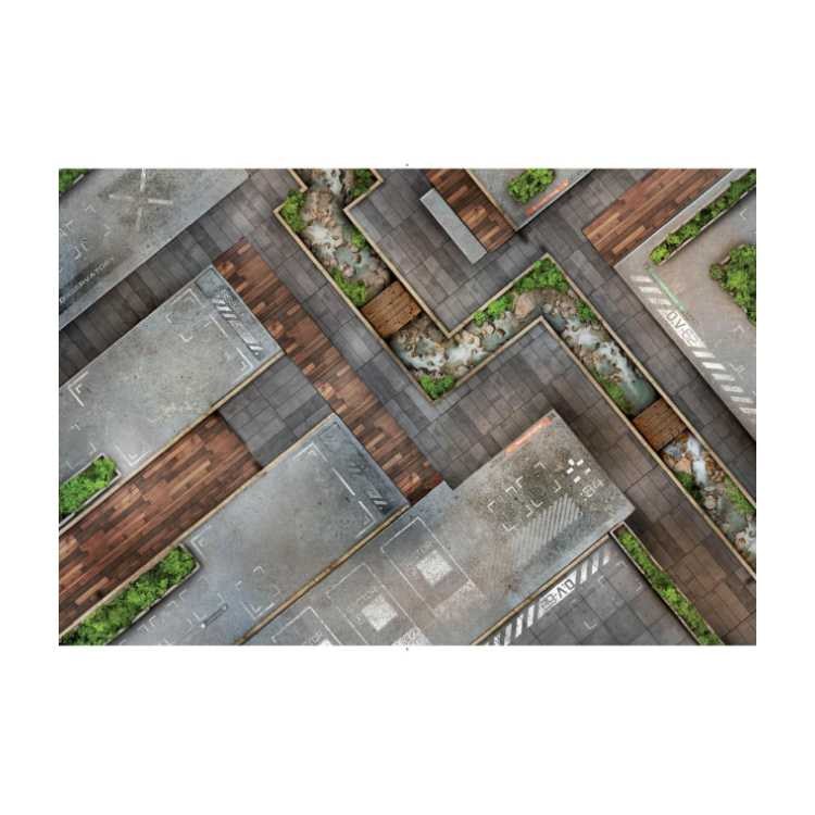 Concrete Plaza 30" x 44" Playmat