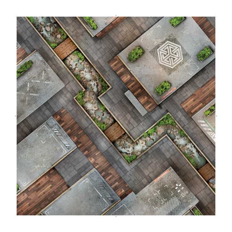 Concrete Plaza 3ft x 3ft Playmat