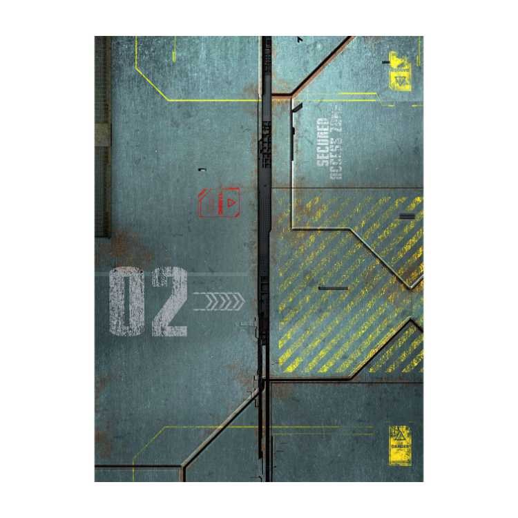 Cyberpunk Warehouse 22" x 30" Playmat