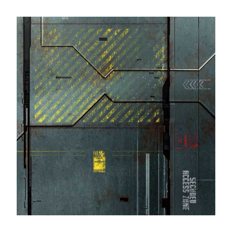 Cyberpunk Warehouse 2ft x 2ft Playmat