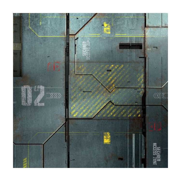 Cyberpunk Warehouse 3ft x 3ft Playmat