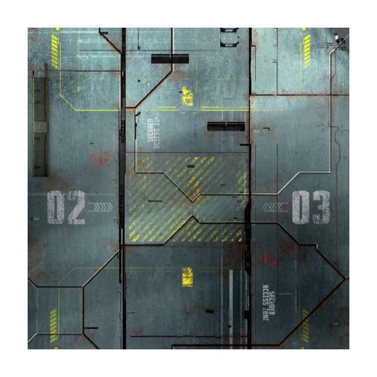 Cyberpunk Warehouse 4ft x 4ft Playmat