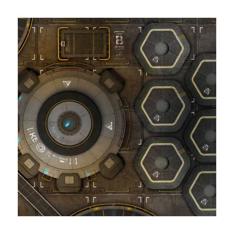 Launch Bay 2ft x 2ft Alternative Playmat with Stitched Edging