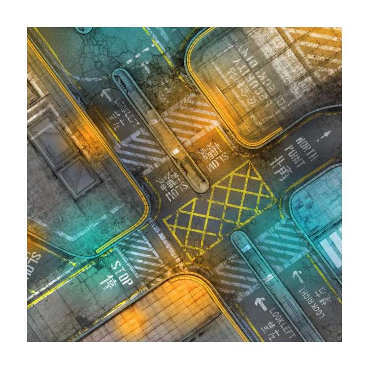 Neo Tokyo Streets 3ft x 3ft Playmat