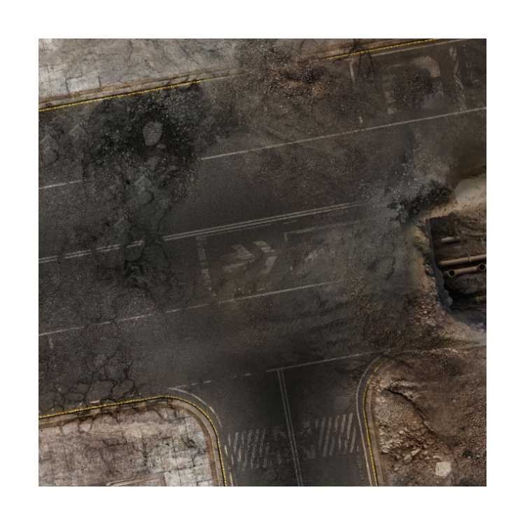 Roadworks 2ft x 2ft Alternative Playmat with Stitched Edging