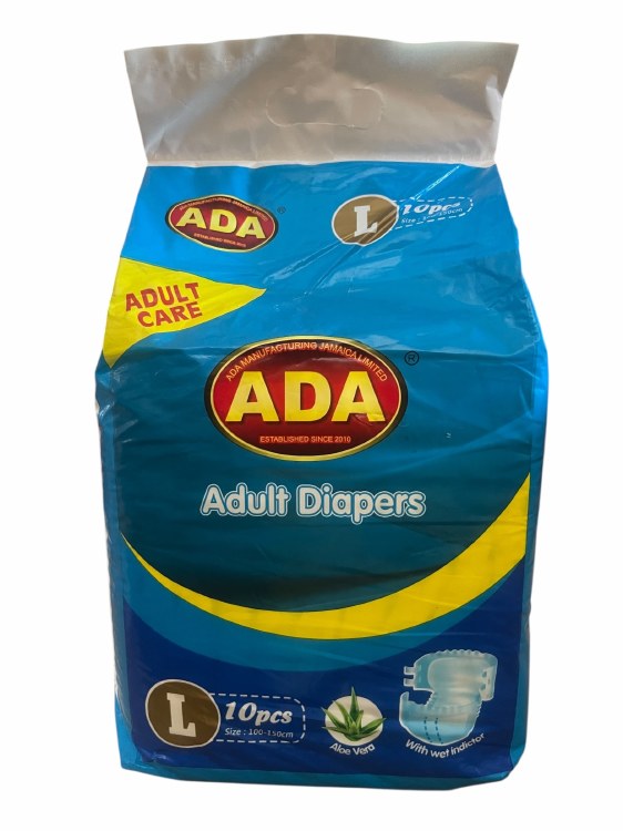 Ada  Adult Diapers Lg 10pk 10c
