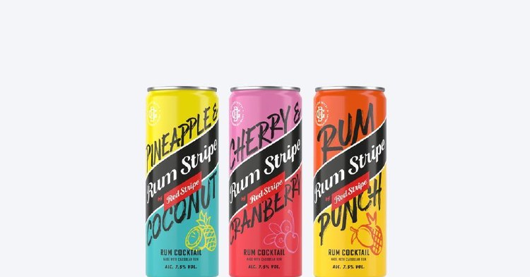 Rum Stripe Tin Asst 250ml 24cs